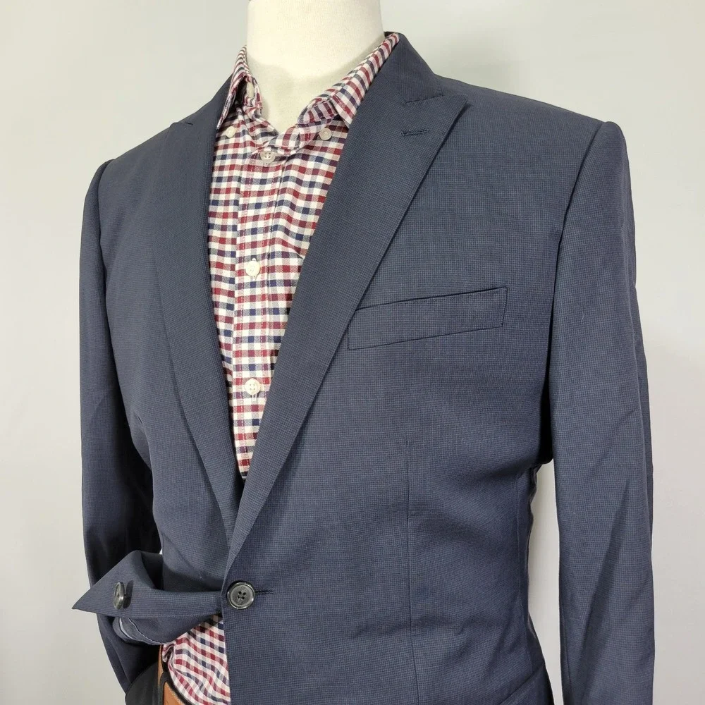 Banana Republic Men's Sport‎ Coat Blazer Suregon Tarbaldo Togna Wool Navy 42R